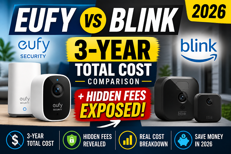 Eufy vs Blink 2026 3-Year Total Cost + Hidden Fees Exposed